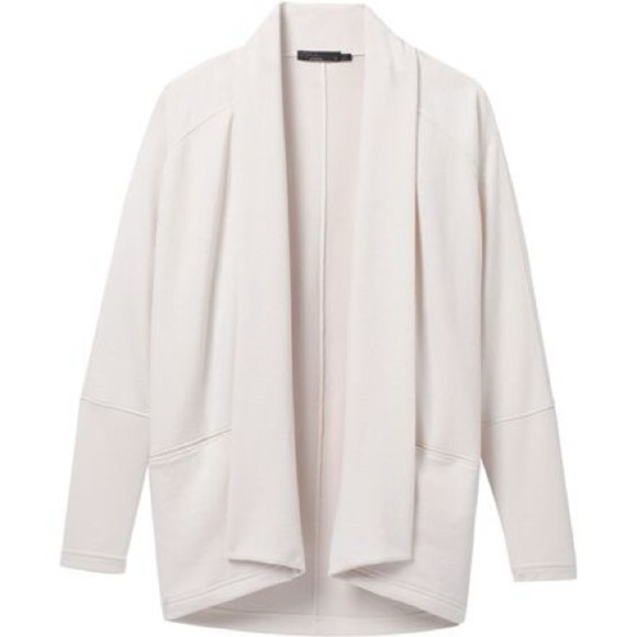 Prana Women's Cream Open Front Shrug - Picture 4 of 14